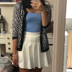 black and white print cardigan (not only petit)